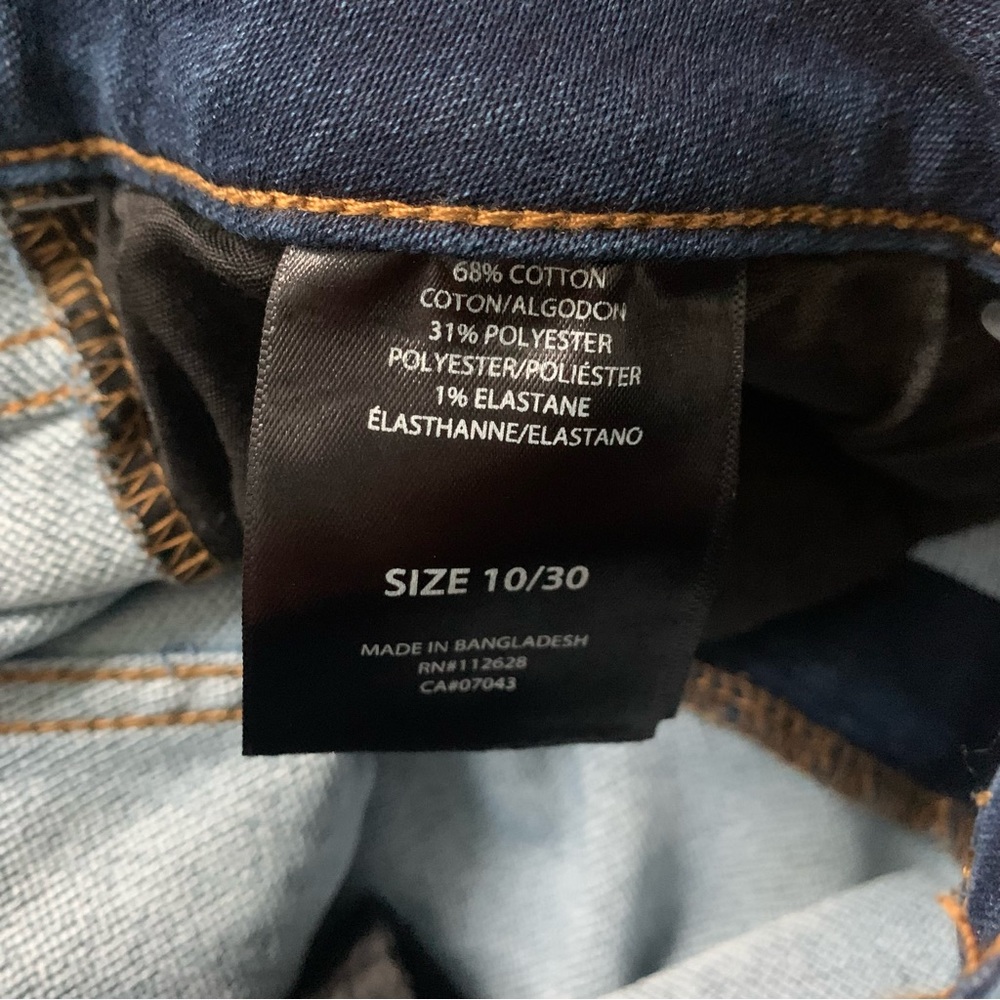 Tahari Kelly Mid Rise Skinny Jeans Dark Wash Size 10 30 - Picture 7 of 7